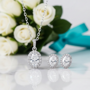 1.00 ct Oval-cut Diamond Jewelry Set-Evani Jewelry