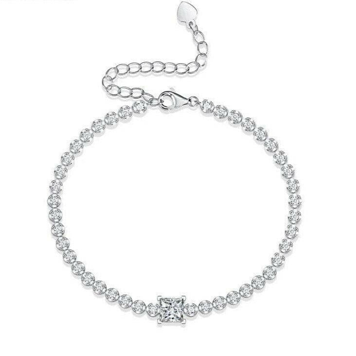 1.00 ct Princess-cut Diamond Bracelet-Evani Naomi Jewelry
