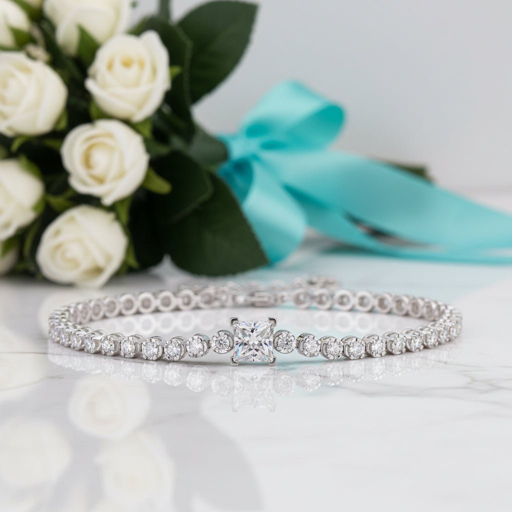 1.00 ct Princess-cut Diamond Bracelet-Evani Jewelry