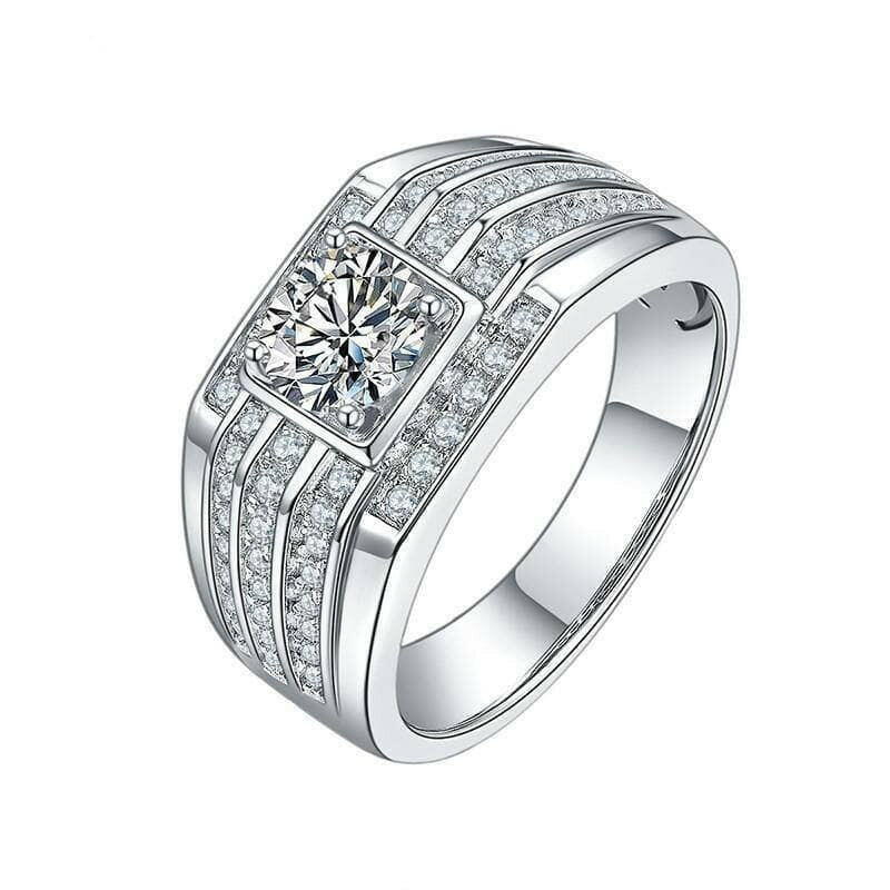 1.00 ct Round Brilliant Diamond Men's Ring-Evani Jewelry