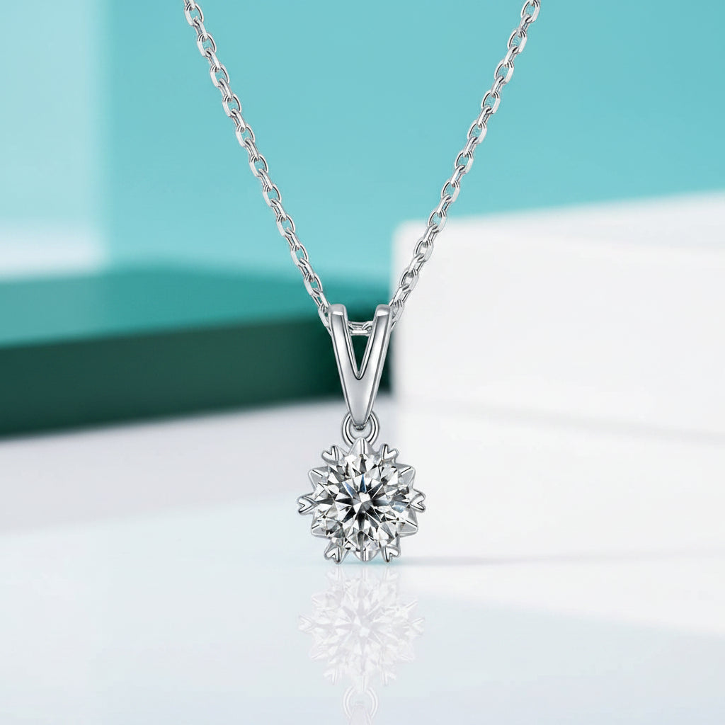 1.00 ct Round Diamond Snowflake Jewelry Set-Evani Jewelry