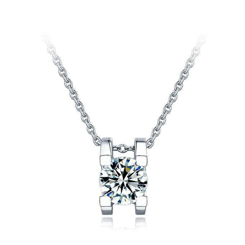 1.00 ct Round-cut 6.5mm Diamond Necklace-Evani Naomi Jewelry