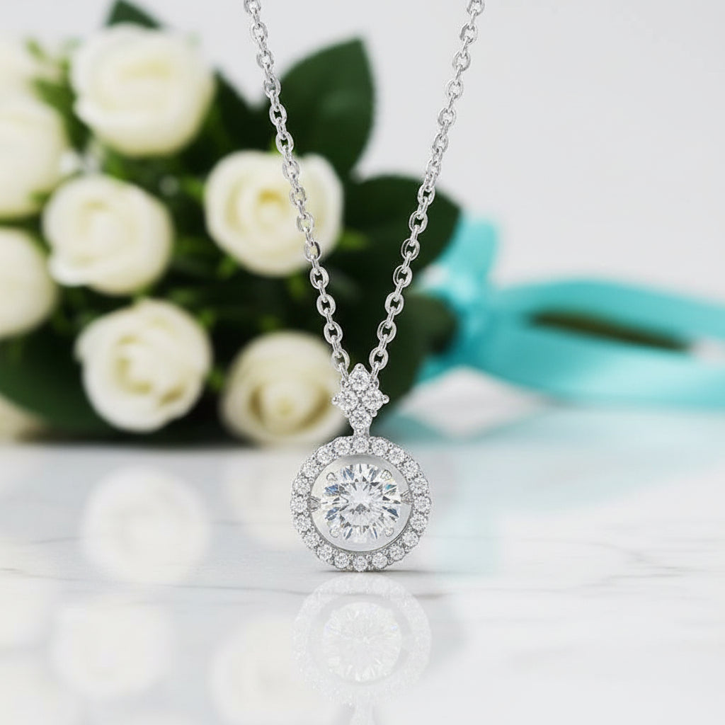 1.00 ct Slide Pendant with Twinkle Setting Necklace-Evani Jewelry