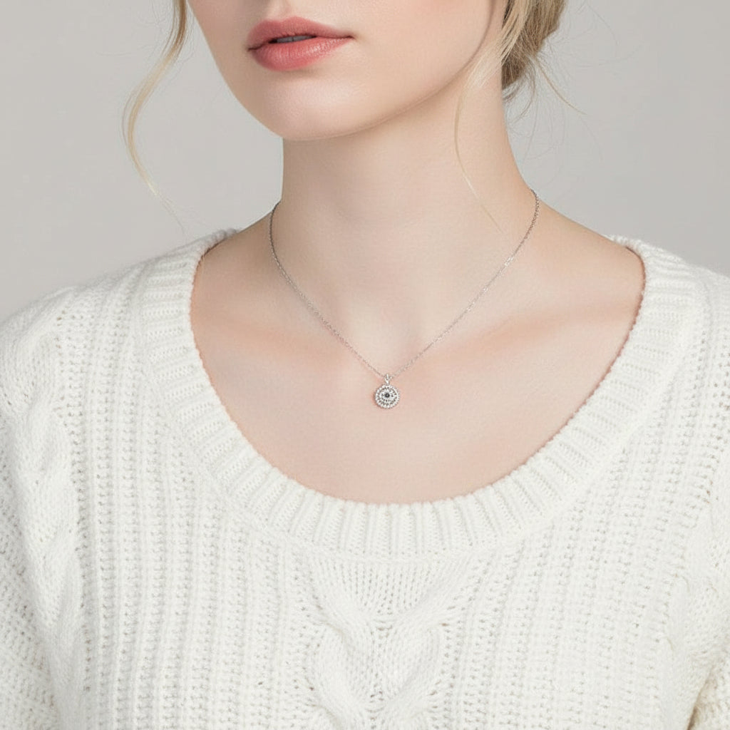 1.00 ct Slide Pendant with Twinkle Setting Necklace-Evani Jewelry