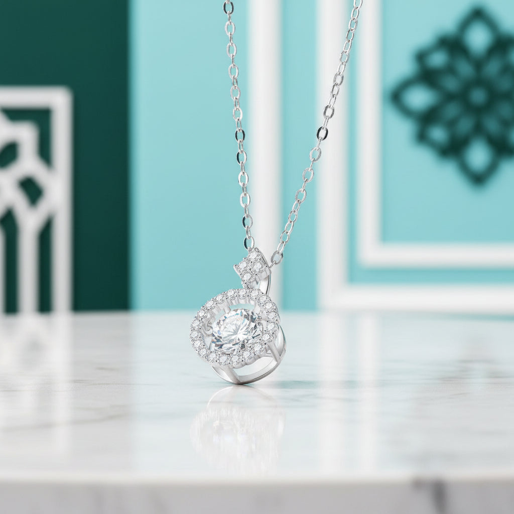 1.00 ct Slide Pendant with Twinkle Setting Necklace-Evani Jewelry