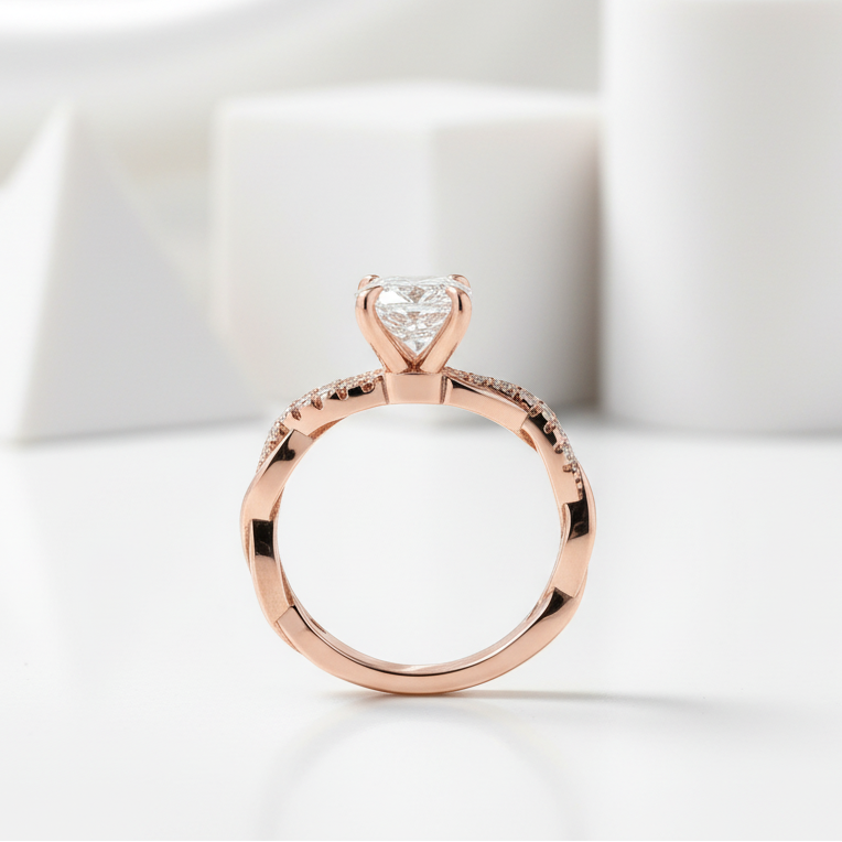 1.25 Ct Round Cut Diamond Promise Ring-Evani Jewelry