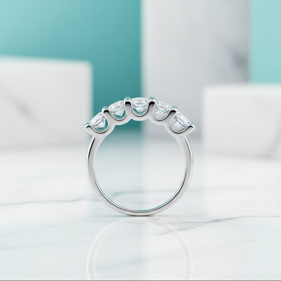 1.25 ct Five Pieces Diamond Wedding Band-Evani Jewelry