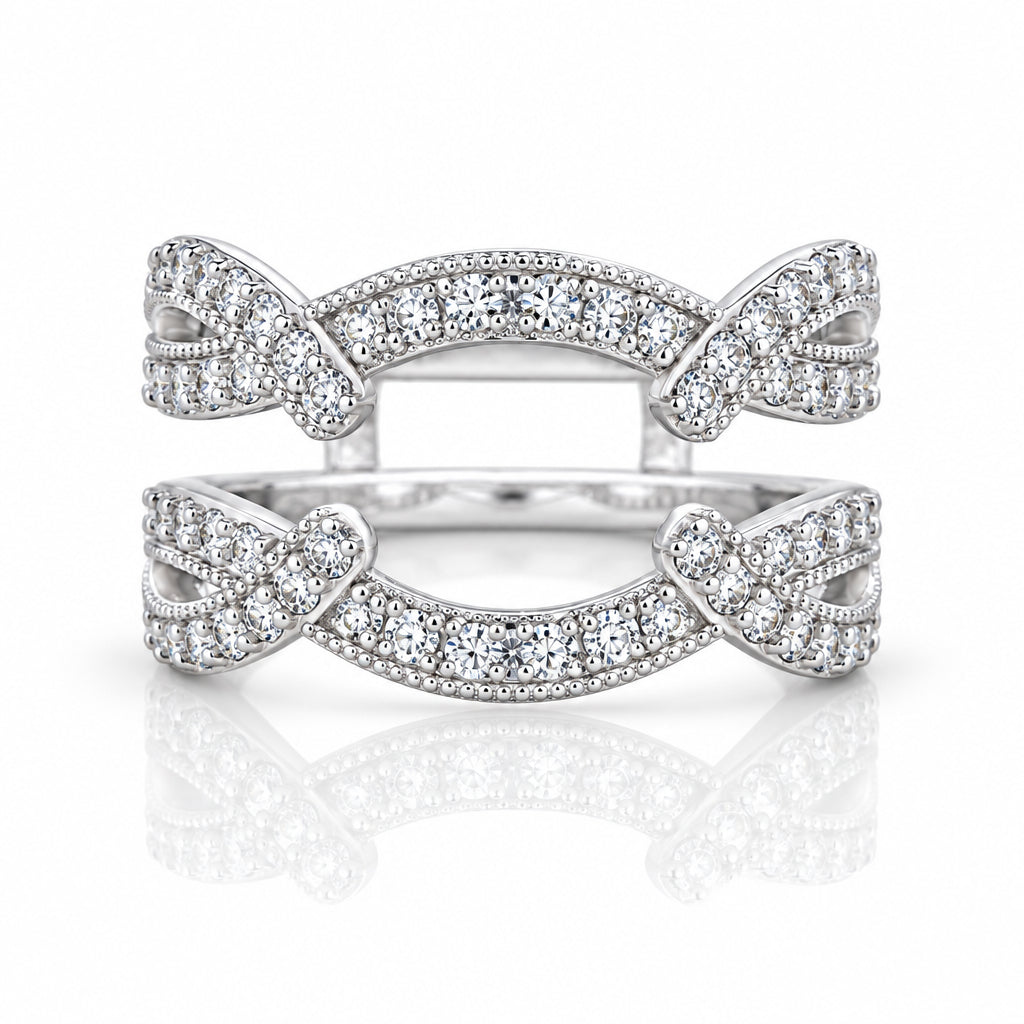 1.5 Ct Marquise Cut Diamond Insert Wedding Ring Set-Evani Jewelry