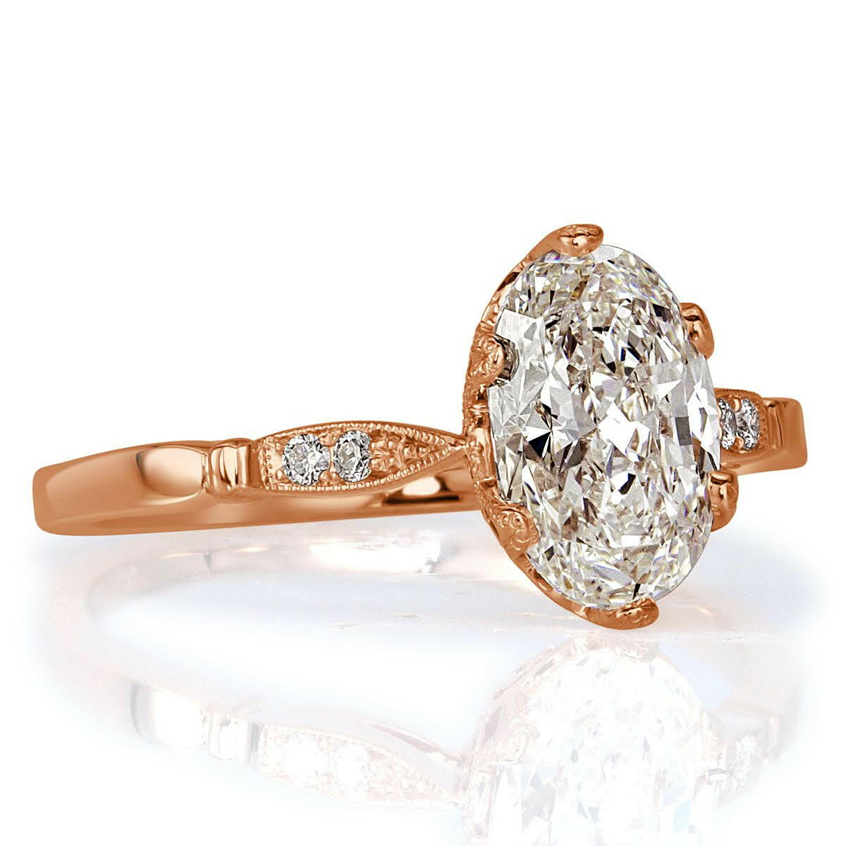 1.50 ct Oval Cut Diamond Engagement Ring-Evani Naomi Jewelry