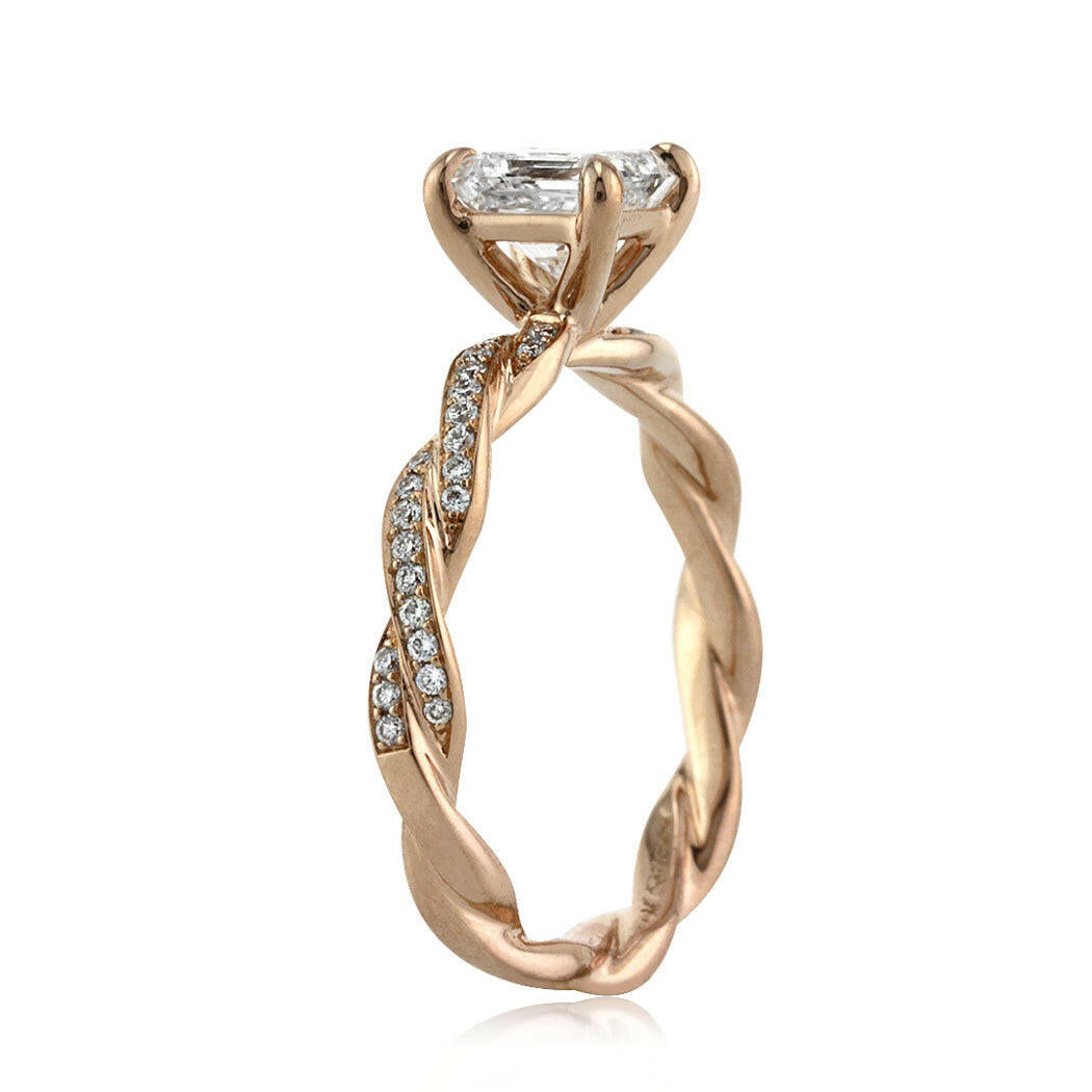 1.50 ct Princess Cut Diamond Twist Engagement Ring-Evani Naomi Jewelry