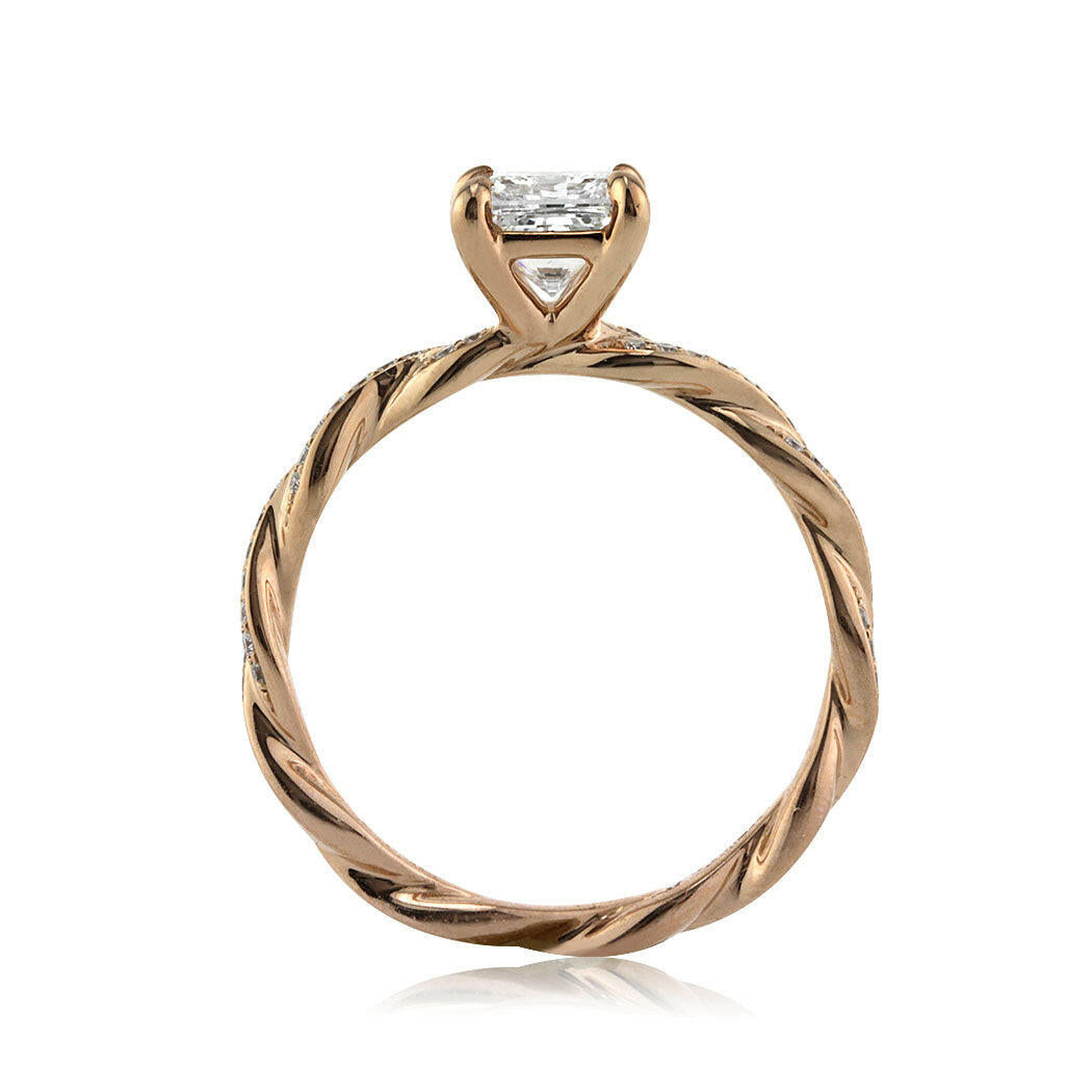 1.50 ct Princess Cut Diamond Twist Engagement Ring-Evani Naomi Jewelry