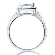 1.50 ct Princess-cut Diamond Halo Engagement Ring-Evani Naomi Jewelry