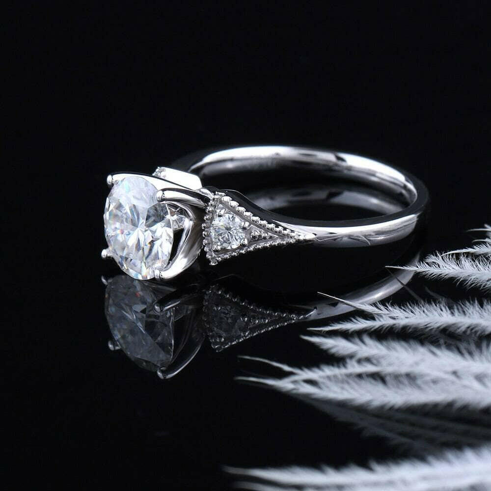 1.5ct Round Cut Diamond Engagement Ring-Evani Naomi Jewelry