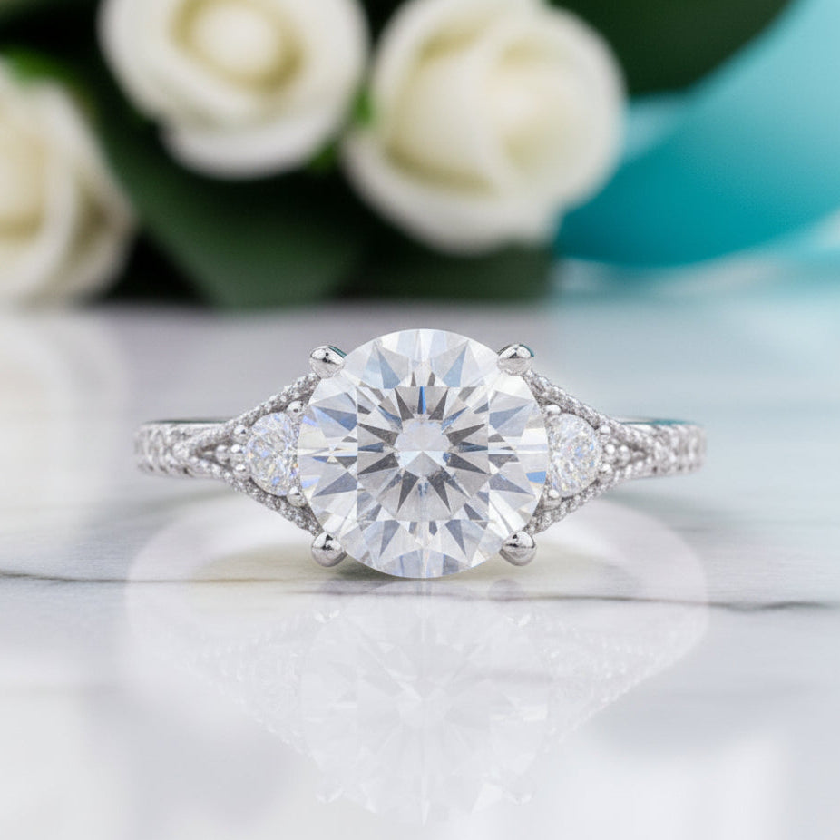 1.5ct Round Cut Diamond Engagement Ring-Evani Jewelry