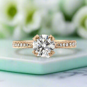 1.90 Ct Round Brilliant Cut Diamond 14k Yellow Gold Engagement Ring-Evani Naomi Jewelry