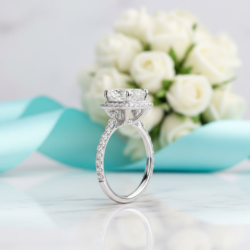 1.90 Ct Trillion Cut Diamond Engagement Ring-Evani Naomi Jewelry