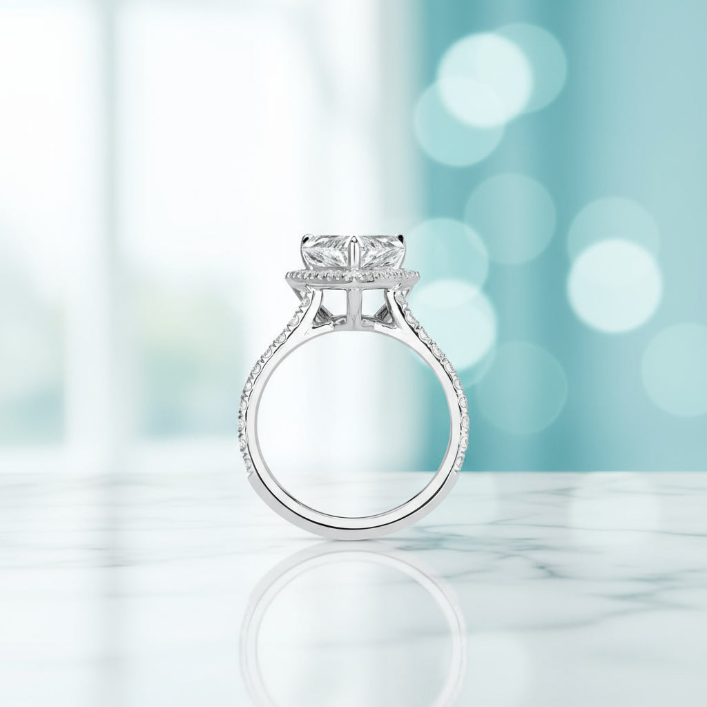 1.90 Ct Trillion Cut Diamond Engagement Ring-Evani Naomi Jewelry