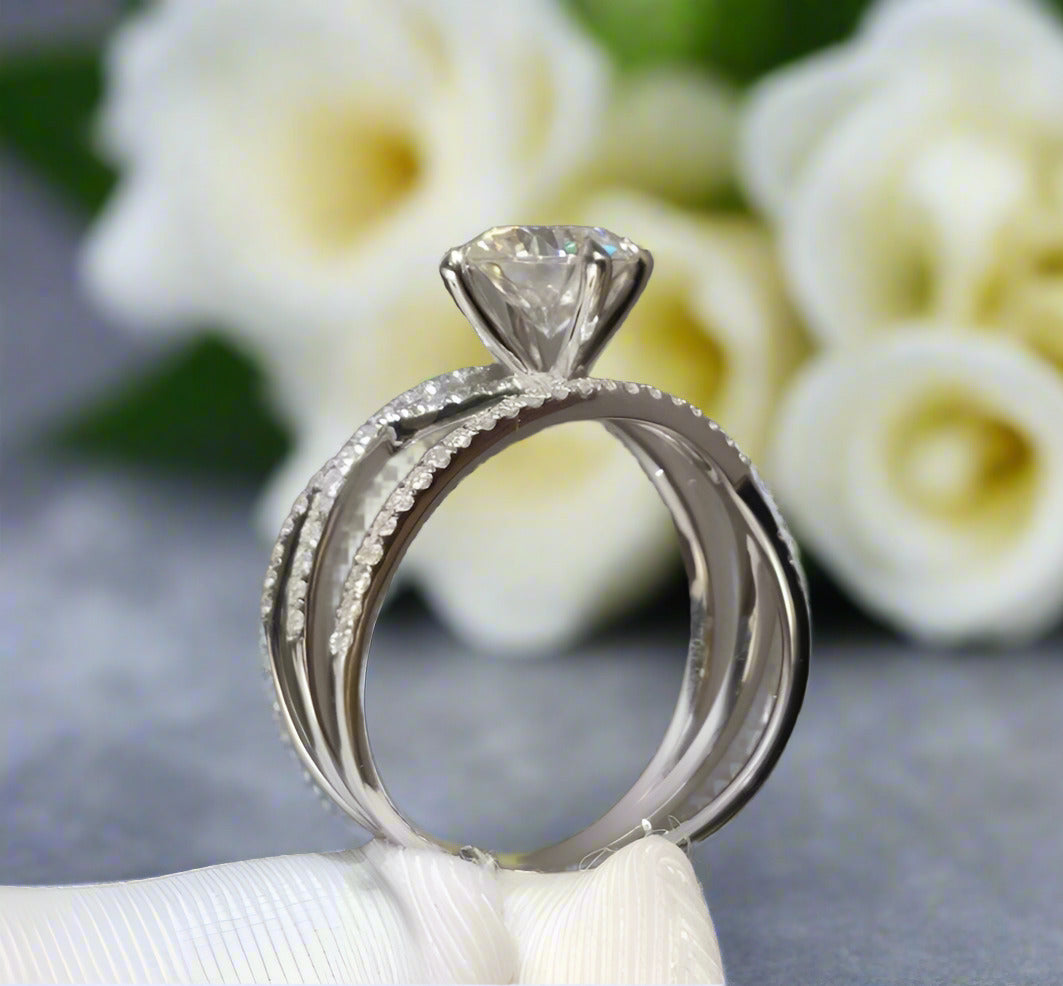 1ct Round Cut Eternal Love Diamond Engagement Ring-Evani Naomi Jewelry