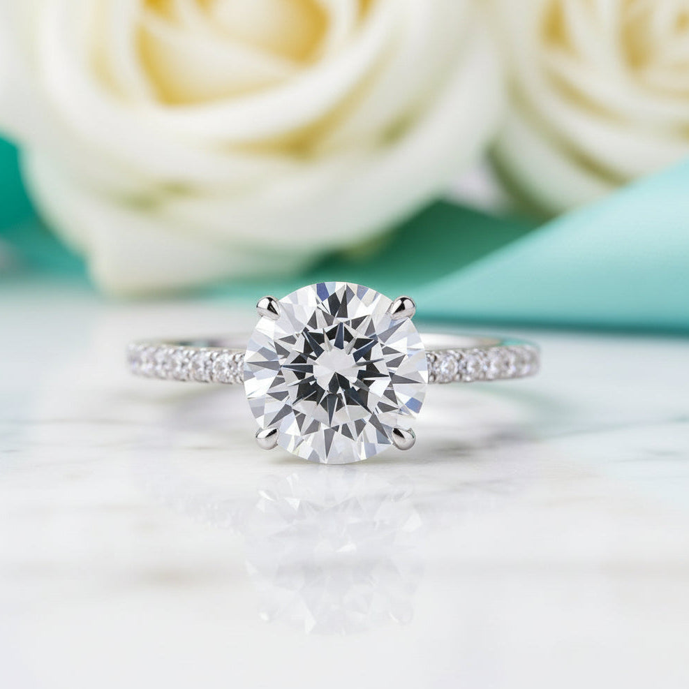 2.0 Ct Classic Round Cut Diamond Engagement Ring-Evani Jewelry