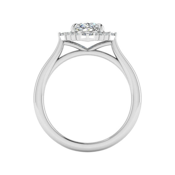 2.0 Ct Oval Cut Diamond With Princess Accents Engagement Ring-Evani Naomi Jewelry