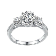 2.0 Ct Oval Cut Three Stone Diamond Engagement Ring-Evani Naomi Jewelry