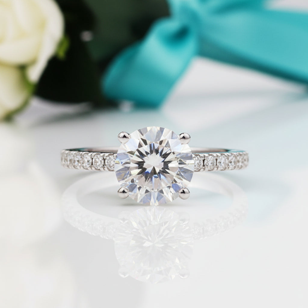 2.0 Ct Round Cut Diamond Engagement Ring-Evani Jewelry