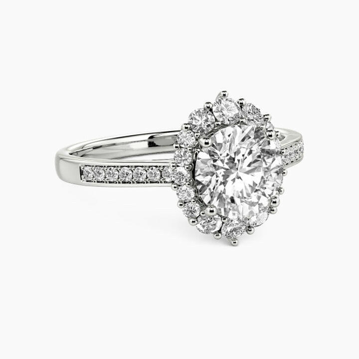 2.0 Ct Round Cut Diamond Halo Engagement Ring-Evani Naomi Jewelry