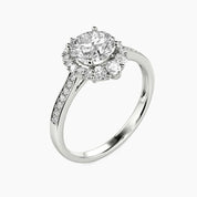 2.0 Ct Round Cut Diamond Halo Engagement Ring-Evani Naomi Jewelry
