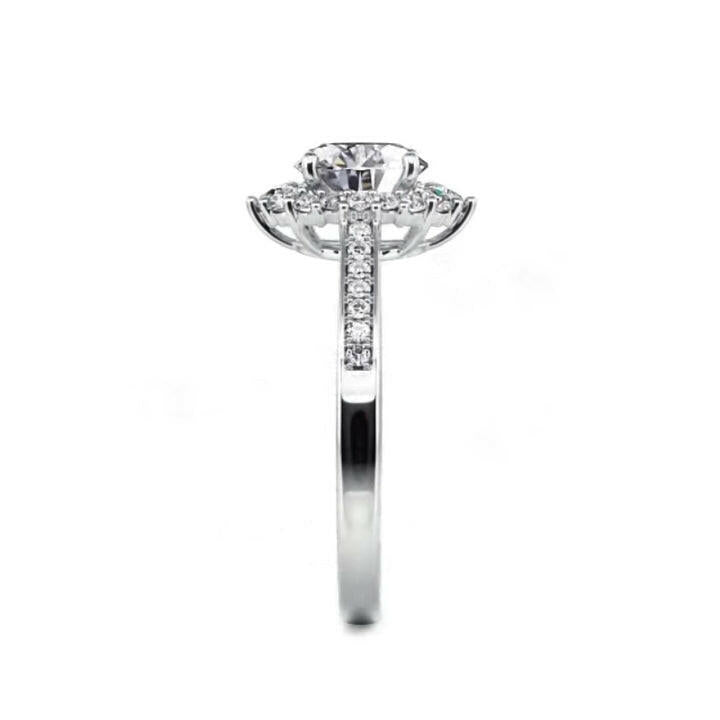 2.0 Ct Round Cut Diamond Halo Engagement Ring-Evani Naomi Jewelry