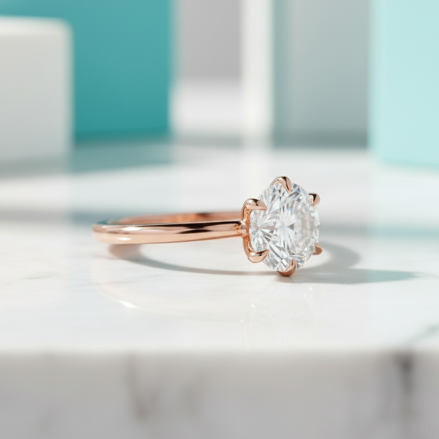 2.0 Ct Round Cut Solitaire Diamond Engagement Ring-Evani Jewelry