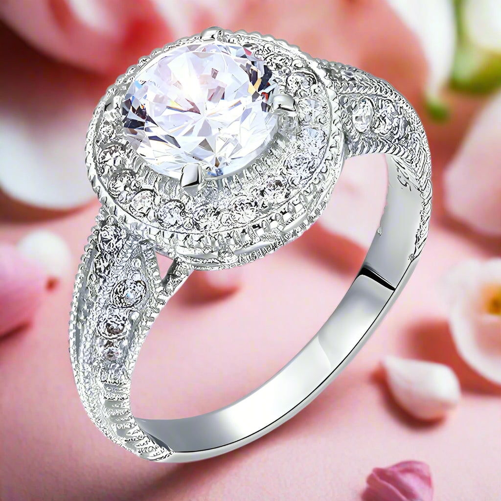 2.0 Ct Round Cut White Gold Engagement Ring-Evani Naomi Jewelry