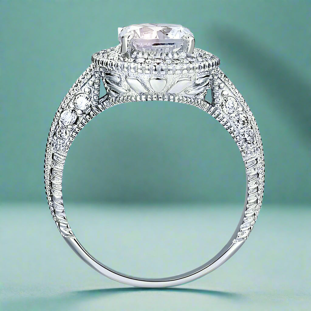 2.0 Ct Round Cut White Gold Engagement Ring-Evani Naomi Jewelry