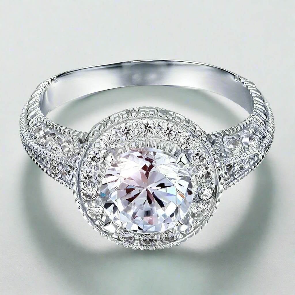 2.0 Ct Round Cut White Gold Engagement Ring-Evani Naomi Jewelry