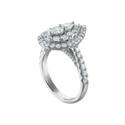 2.0 Ctw Pear Shape Multi Diamonds Engagement Ring-Evani Naomi Jewelry