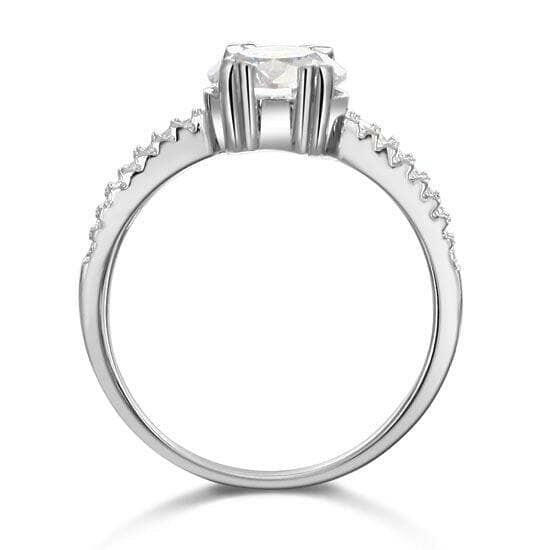 2.00 ct Half Eternity Diamond Engagement Ring-Evani Naomi Jewelry