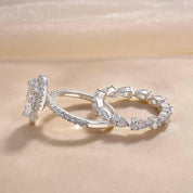 2.2 Ct Halo Pear Cut Wedding Ring Set-Evani Naomi Jewelry