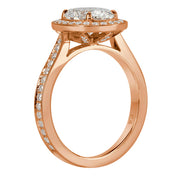 2.30 ct Oval Cut Diamond 14k Rose Gold Engagement Ring-Evani Naomi Jewelry