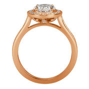 2.30 ct Oval Cut Diamond 14k Rose Gold Engagement Ring-Evani Naomi Jewelry