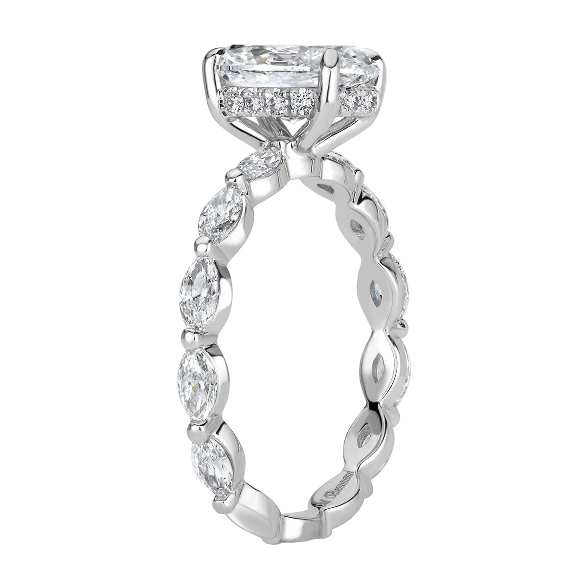 2.30 ct Oval Cut Diamond 14k White Gold Engagement Ring-Evani Naomi Jewelry
