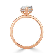 2.30 ct Pear Shaped Diamond 14k Rose Gold Engagement Ring-Evani Naomi Jewelry
