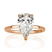 2.30 ct Pear Shaped Diamond 14k Rose Gold Engagement Ring-Evani Naomi Jewelry