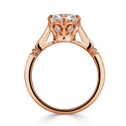 2.5 ct Round Brilliant Cut Diamond 14k Rose Gold Engagement Ring-Evani Naomi Jewelry
