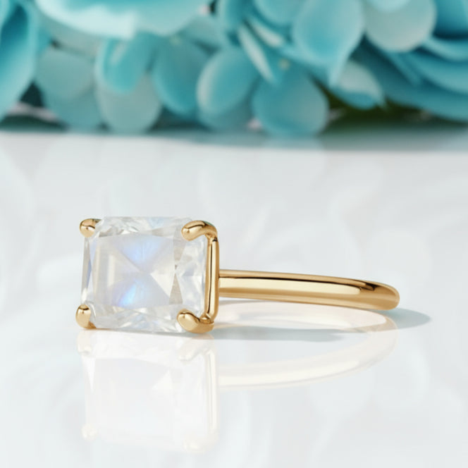 2.50 Ct Radiant Cut Diamond 14k Yellow Gold Engagement Ring-Evani Naomi Jewelry