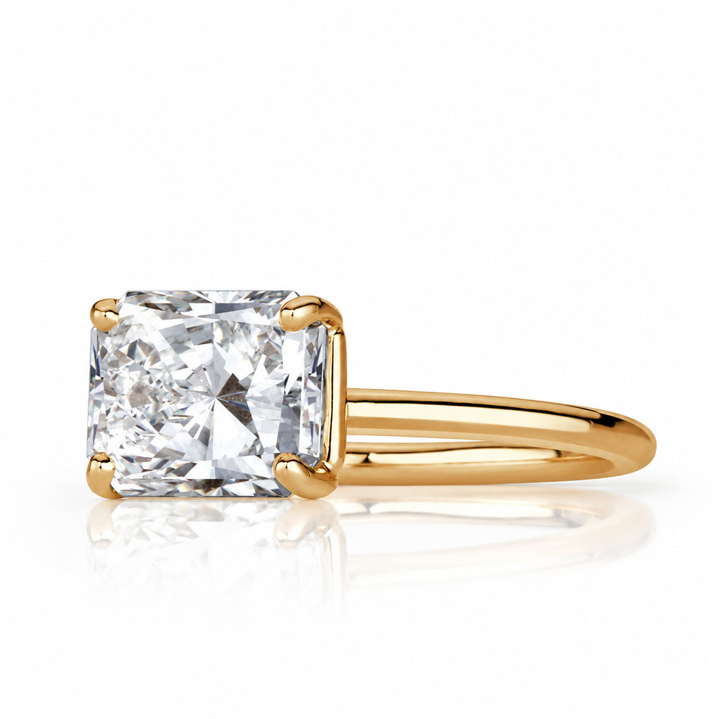 2.50 Ct Radiant Cut Moonstone Engagement Ring-Evani Jewelry