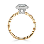 2.50 ct Emerald Cut Diamond Two Tone 14k Gold Engagement Ring-Evani Naomi Jewelry
