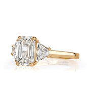 2.50 ct Emerald Cut Three Diamond Engagement Ring-Evani Naomi Jewelry