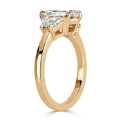 2.50 ct Emerald Cut Three Diamond Engagement Ring-Evani Naomi Jewelry