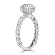 2.50 ct Old Mine Cut Diamond 14k White Gold Engagement Ring-Evani Naomi Jewelry