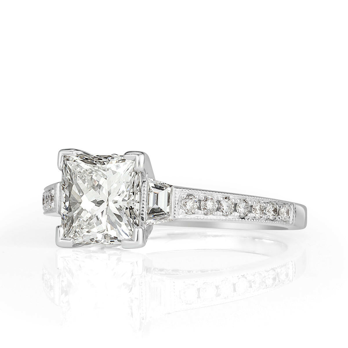 2.50 ct Princess Cut Diamond Engagement Ring-Evani Naomi Jewelry