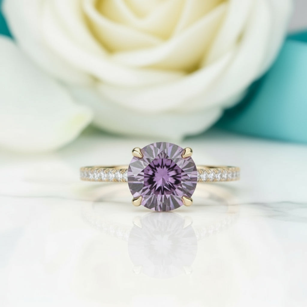 2.50 ct Round Brilliant Cut Diamond Engagement Ring-Evani Naomi Jewelry